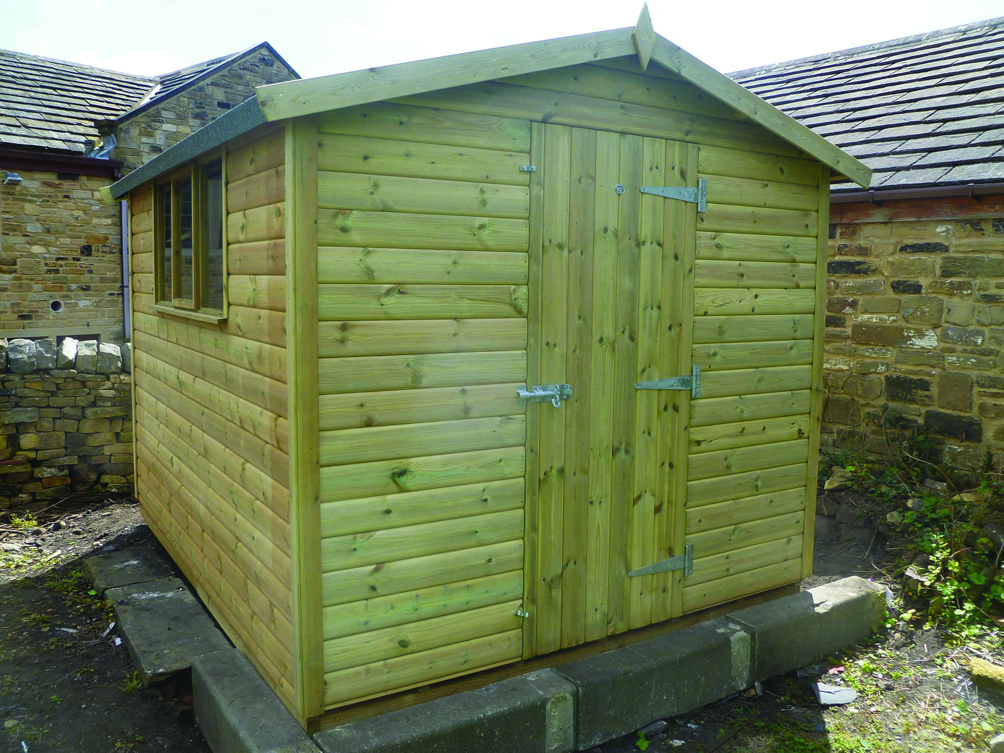 12′ x 8′ Wooden Apex 21mm Aysgarth Premier