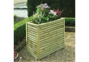 SLATTED RECTANGULAR PLANTER