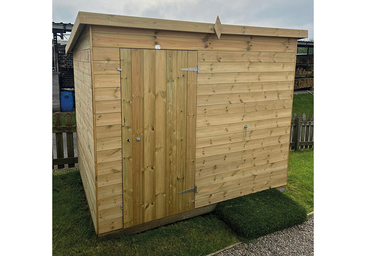 6′ x 4′ Wooden Pent Storage Shed